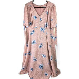 Women's Dress 14 Flowers Mauve